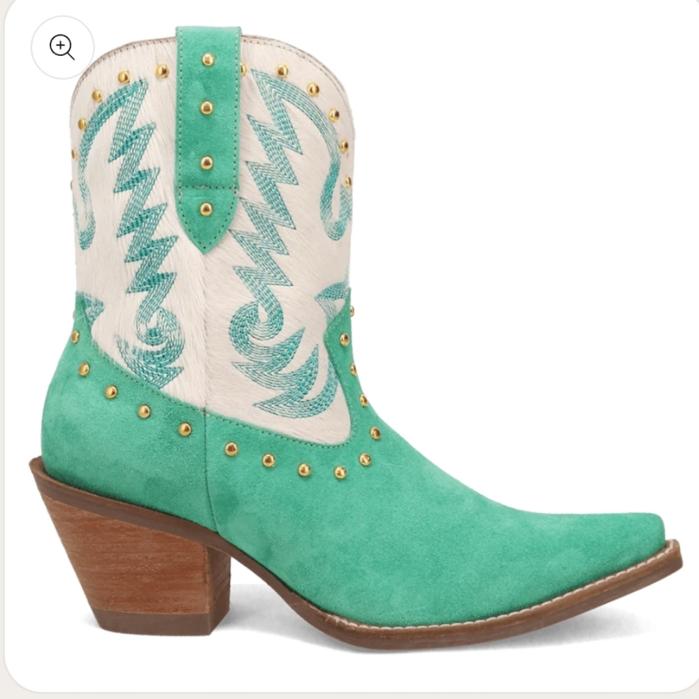 Dingo Womens Rodeo Queen Embroidered Studded Snip Toe